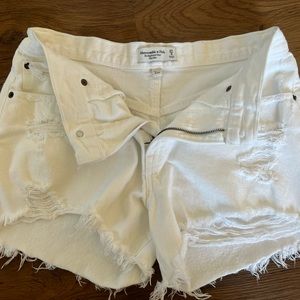 White Abercrombie shorts